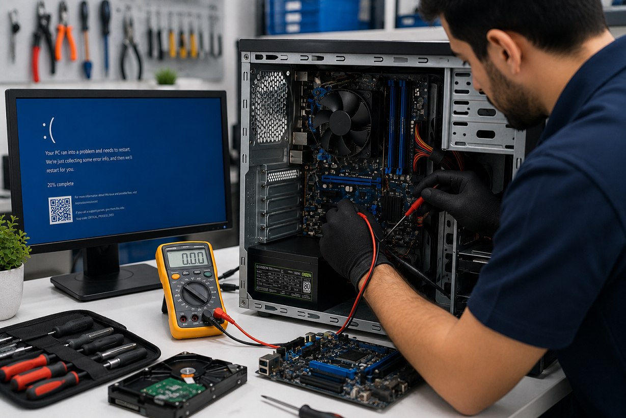 عیبیابی و تعمیر تخصصی کامپیوتر