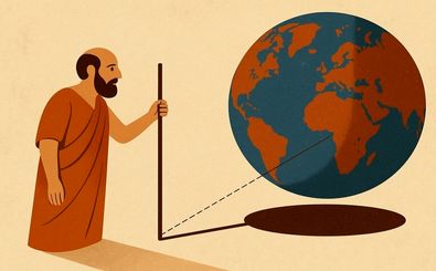 محاسبه دقیق محیط زمین با یک تکه چوب در ۲۴۰۰ سال پیش