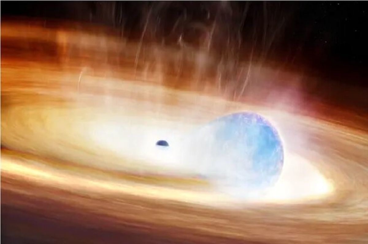 رصد مرگ یک ستاره هنگام بلعیده شدن توسط یک سیاهچاله 