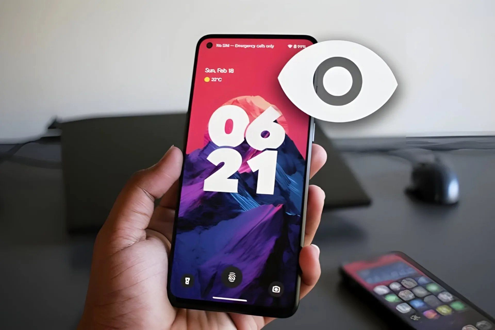 معنای نماد چشم در گوشی‌ های سامسونگ چیست؟