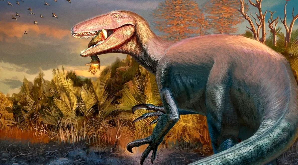 کشف فسیل یک دایناسور که در آخرین لحظات زندگی در حال خوردن «کروکودیل» بود 